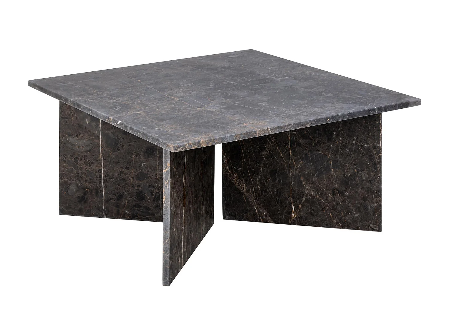 Vega table basse marbre marron.