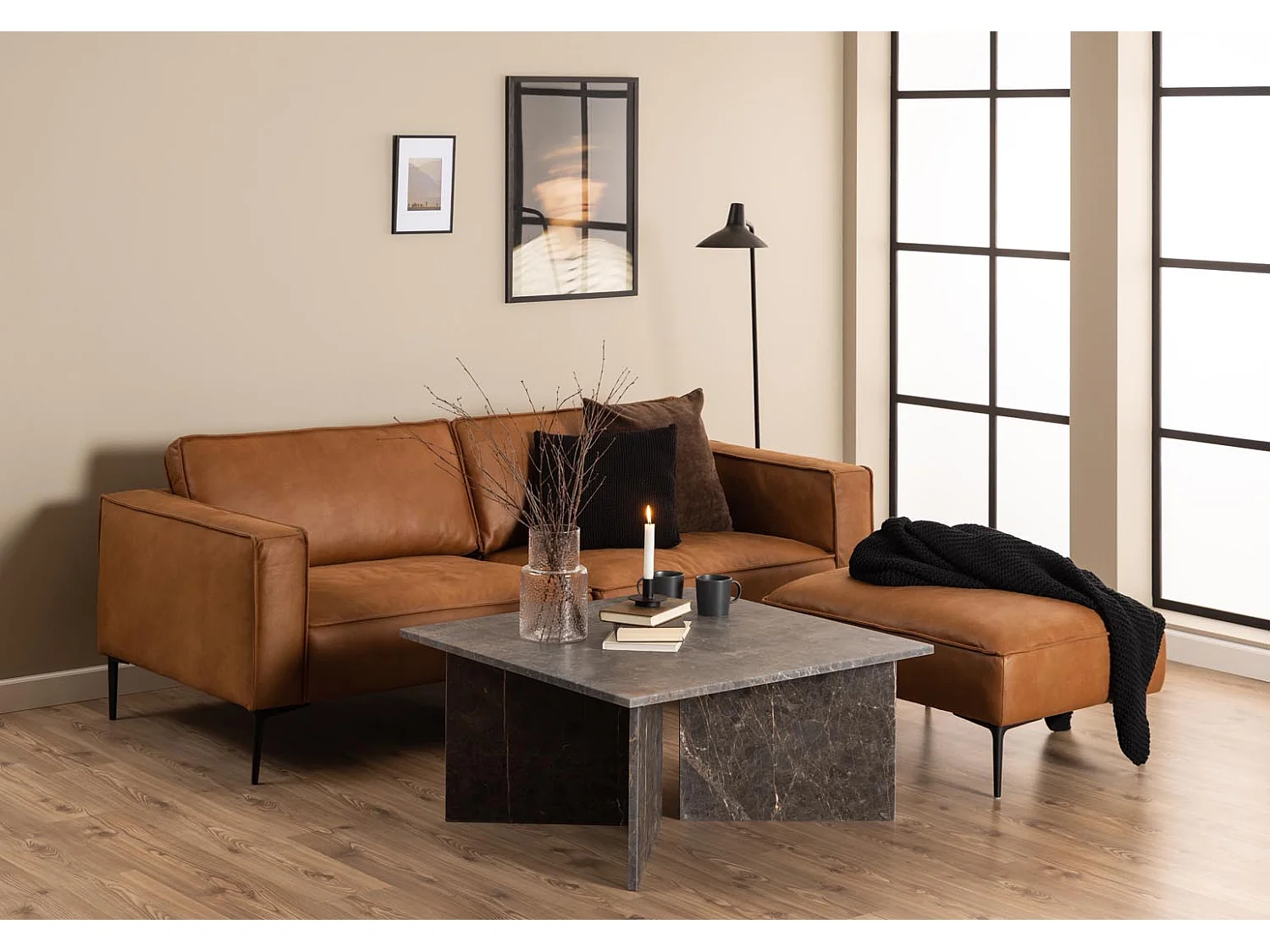 Vega table basse marbre marron.