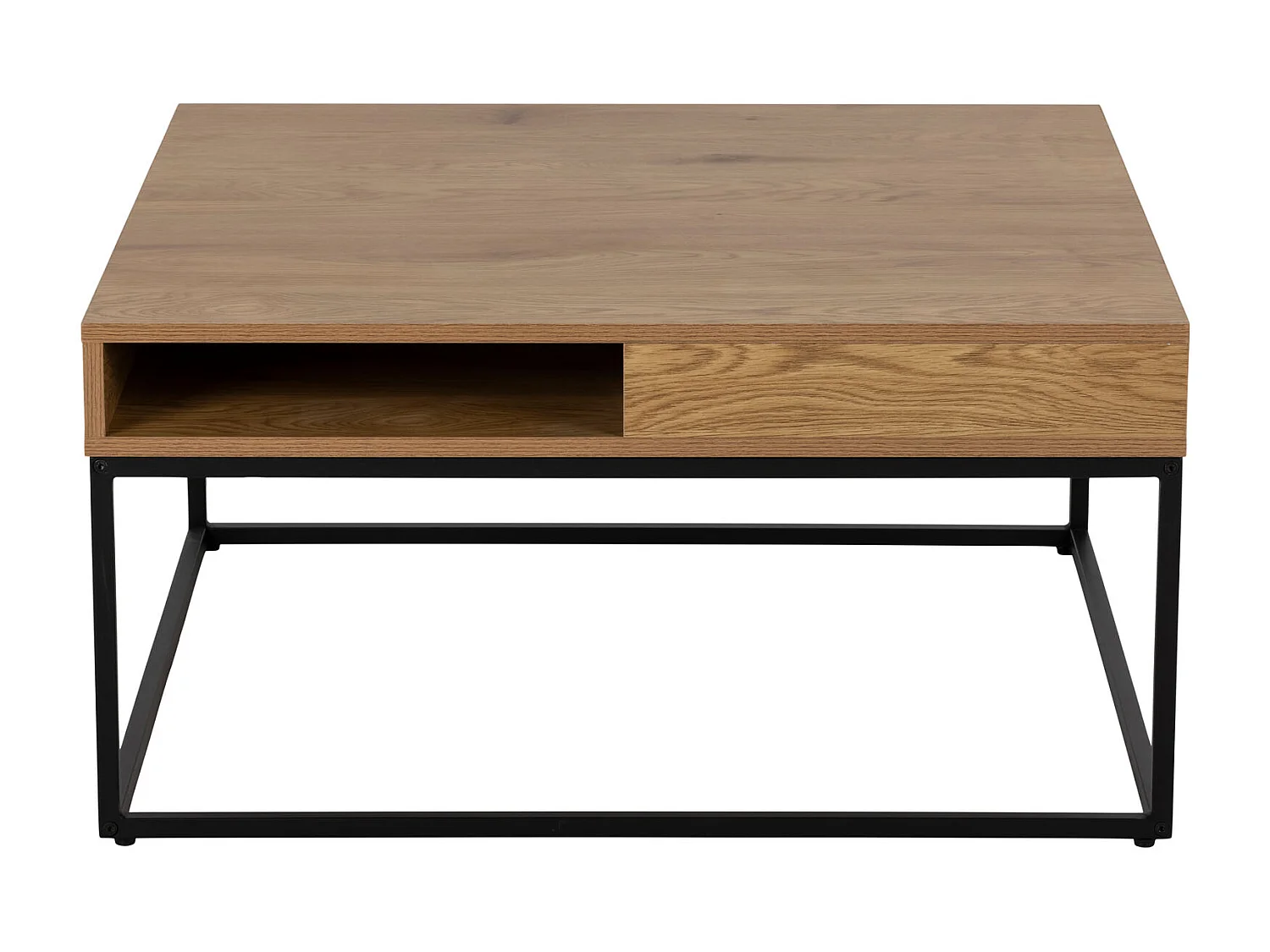 Willow salontafel 4 kamers naturel, zwart.