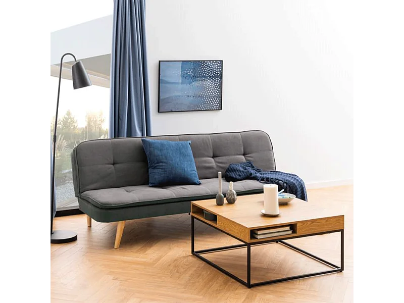 Willow salontafel 4 kamers naturel, zwart.