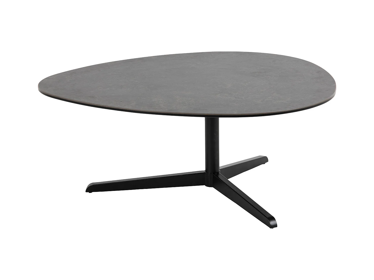 Barnsley Table basse 95 x 100 cm verre noir.