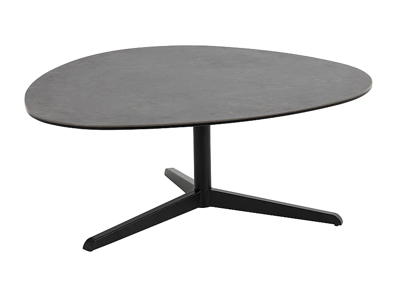 Barnsley Table basse 95 x 100 cm verre noir.