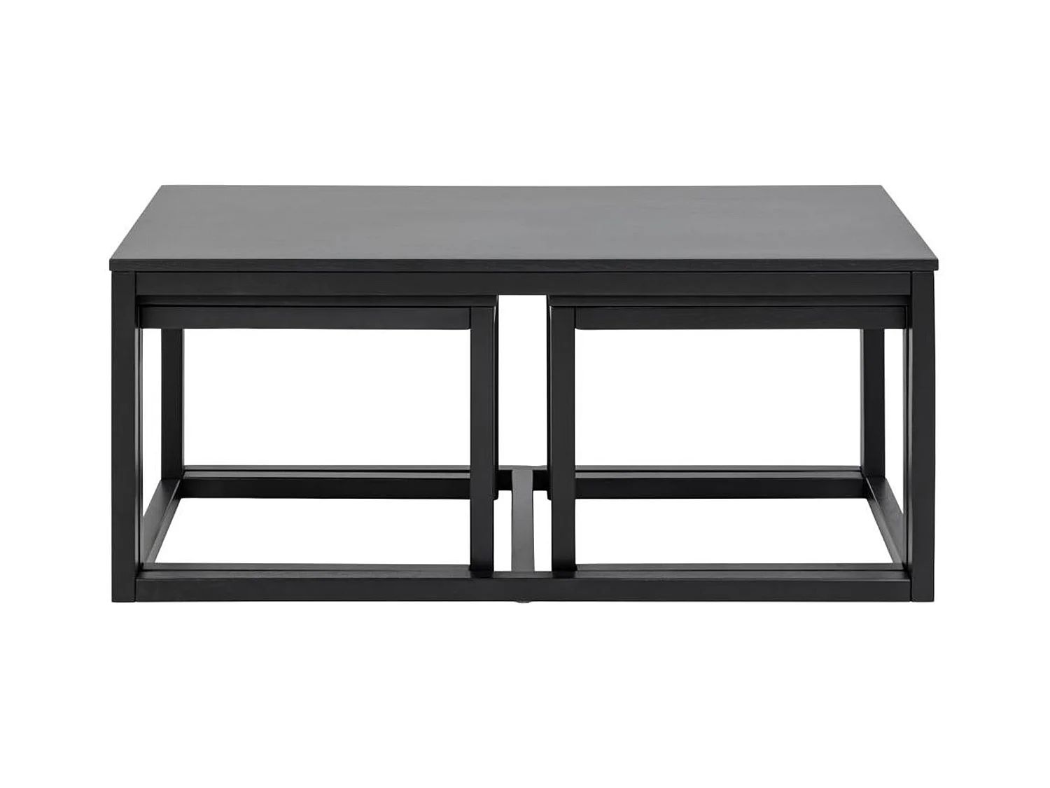 Cora salontafel inschuifbaar 3 stuks zwart.