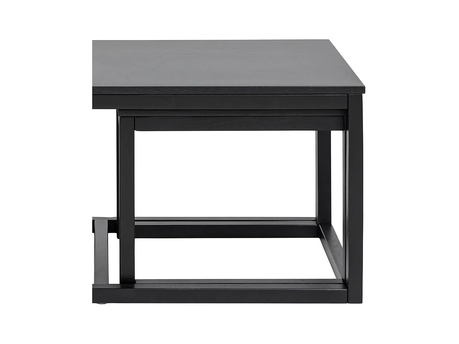 Cora salontafel inschuifbaar 3 stuks zwart.