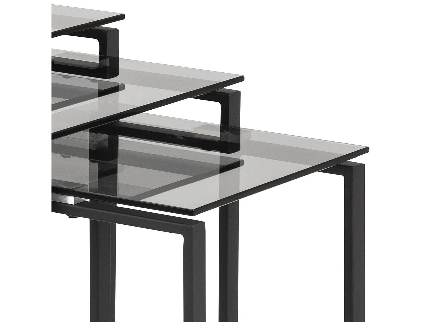 Kamma Table basse lot de 3 tables basses, gris.