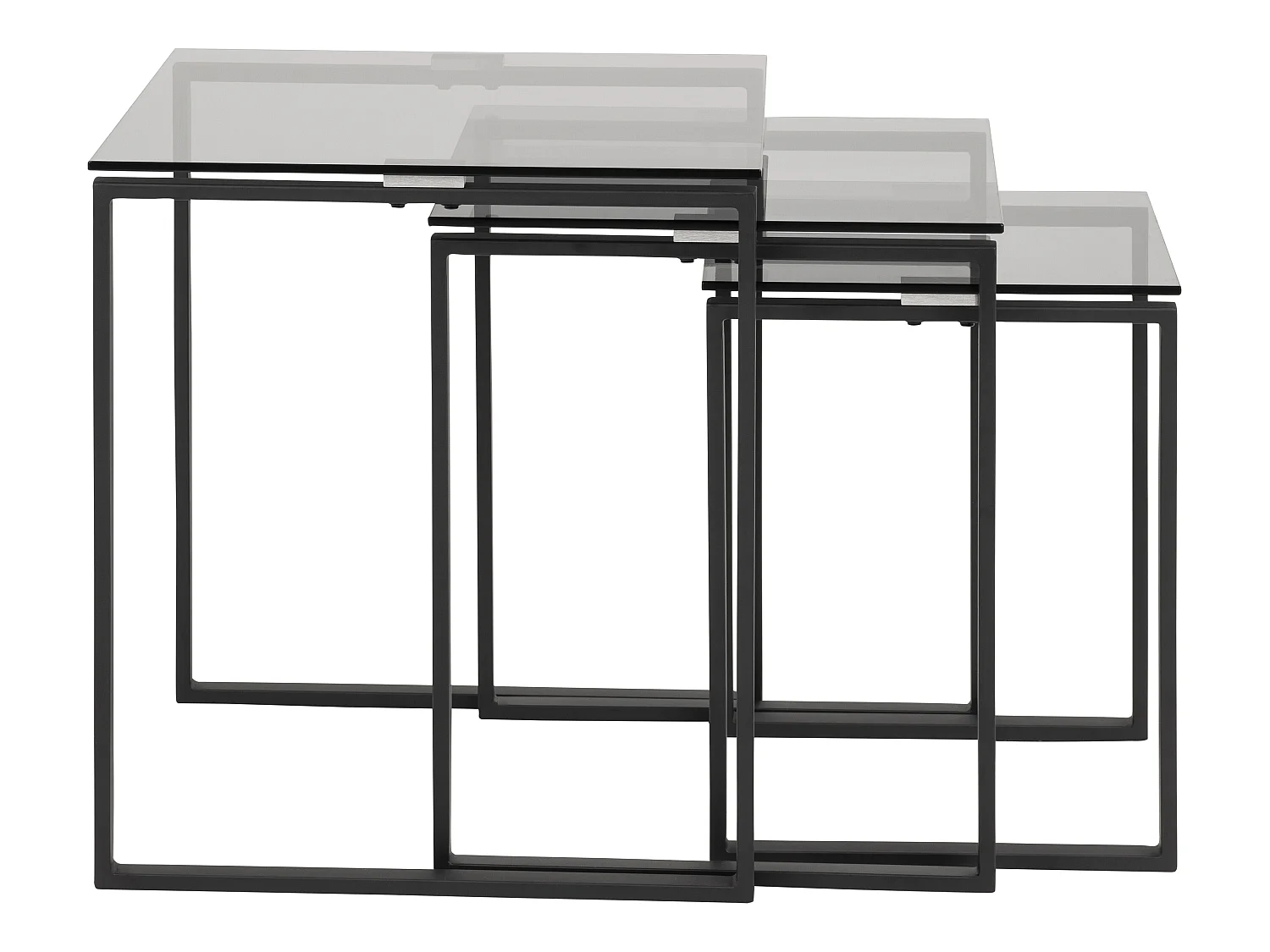 Kamma Table basse lot de 3 tables basses, gris.