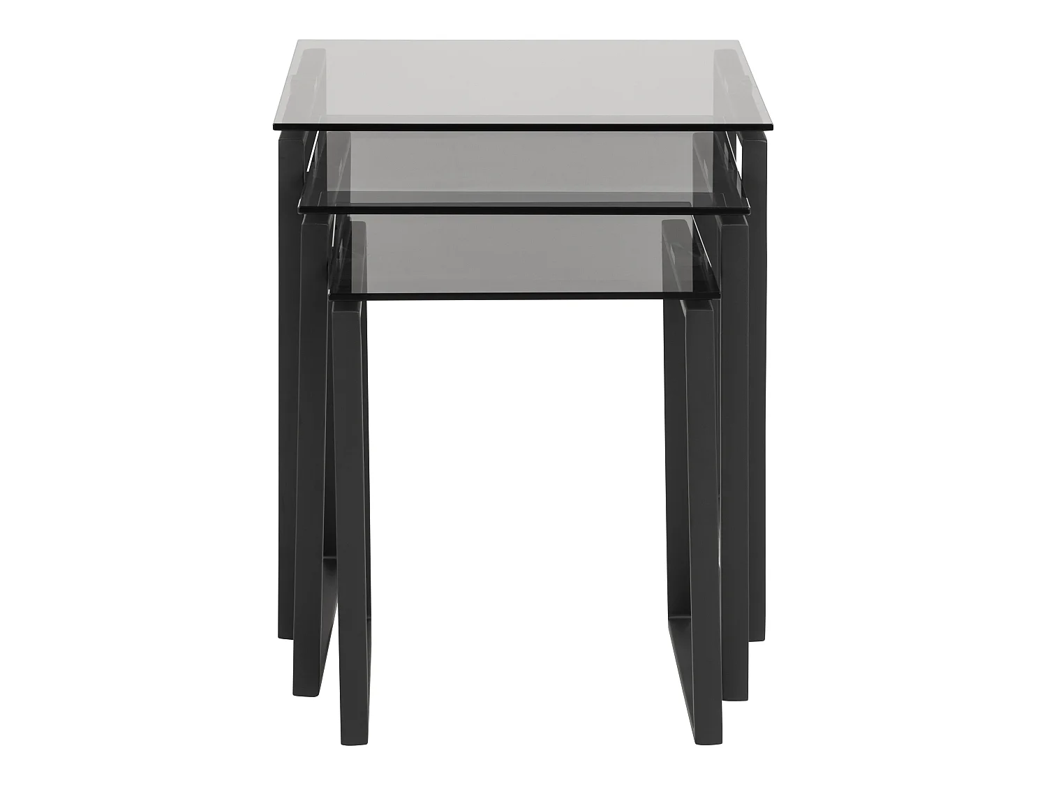 Kamma Couchtisch Einschubtische 3er-Set grau.