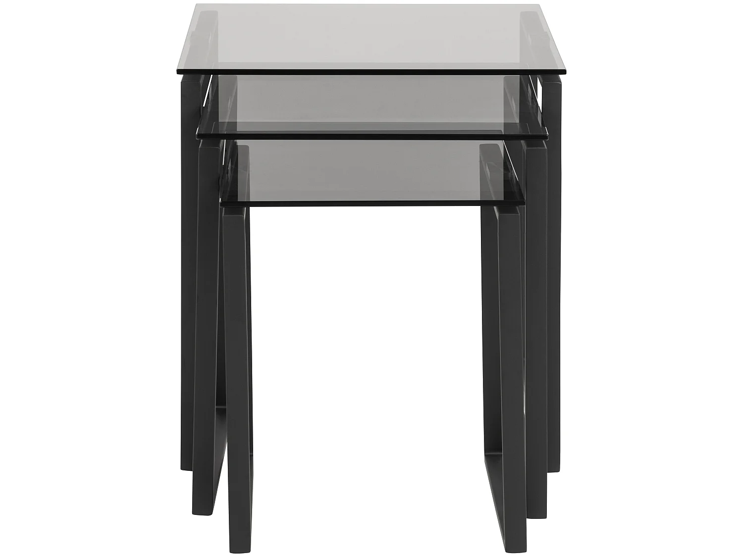 Kamma Couchtisch Einschubtische 3er-Set grau.