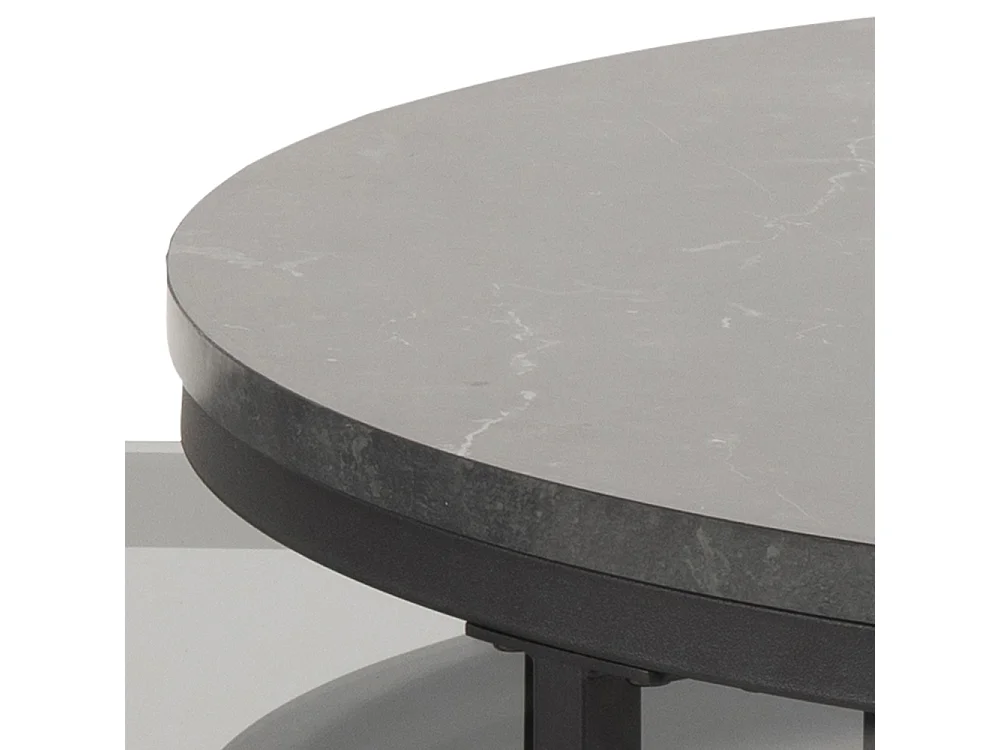 Spiro salontafel set van 2 stuks, marmerprint.