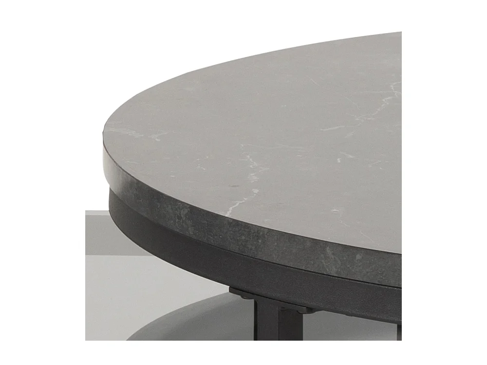 Spiro Ensemble tables basses, 2 pièces, impression marbrée.