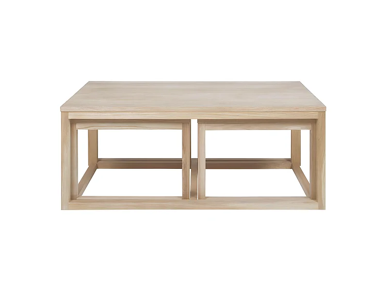 Corn Couchtisch bestehend aus 2 kleinen und 1 grösseren Tisch in massiv/ Furnier Eiche.