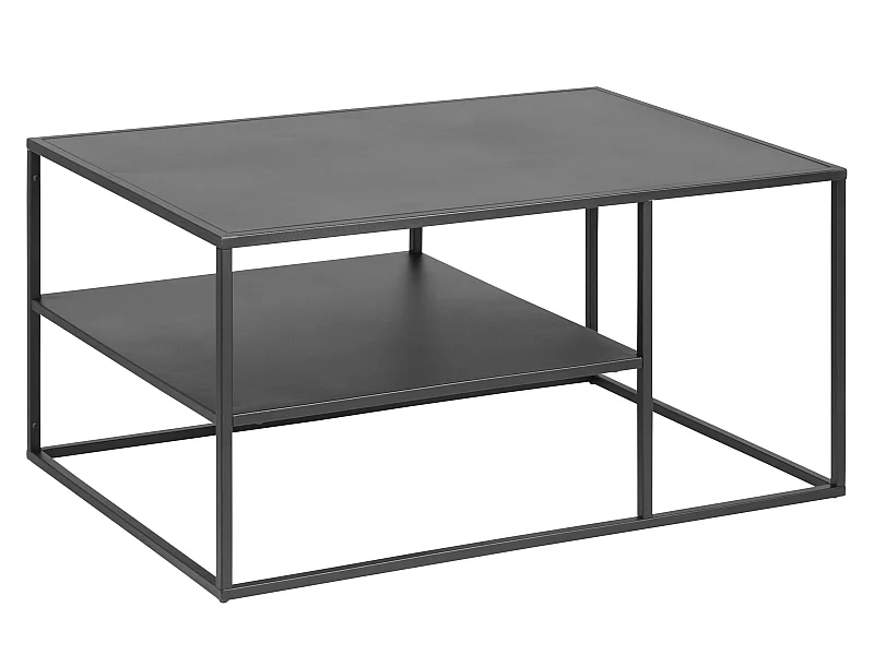 Virame Couchtisch mit 1 Ablage Schwarz.