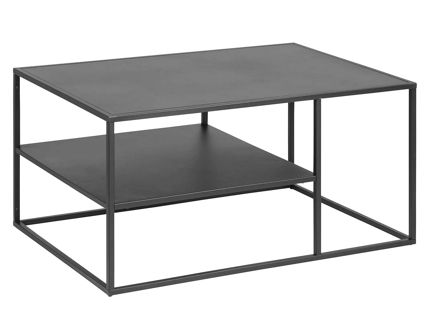 Virame Couchtisch mit 1 Ablage Schwarz.