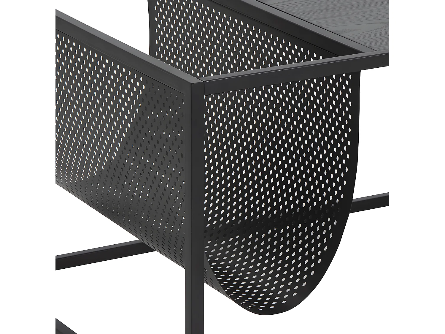 Sea Table basse avec porte-journaux, noir.