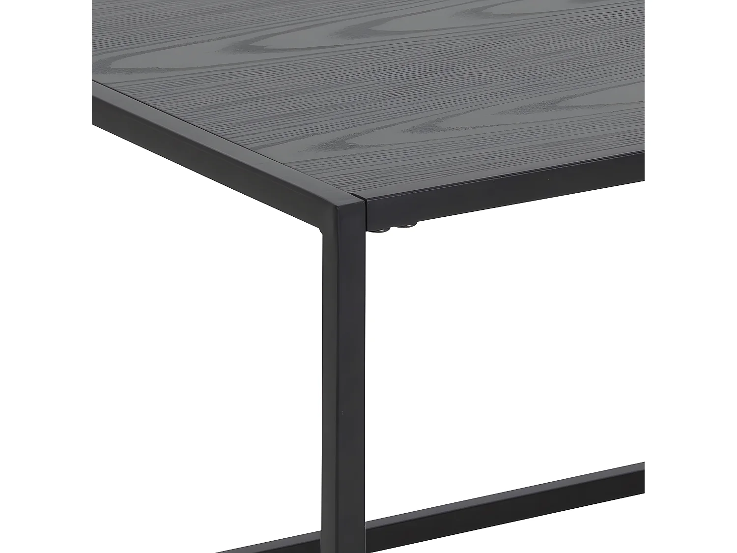 Sea Table basse avec porte-journaux, noir.