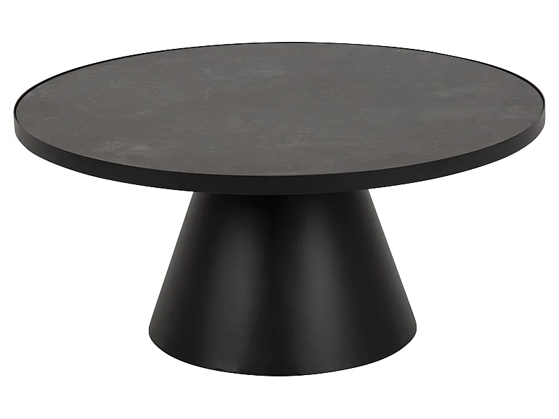 Sun Table basse Ø85 cm, noir.