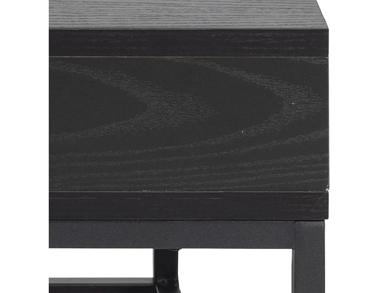 Willes salontafel 80 x 80 cm met open vak zwart.