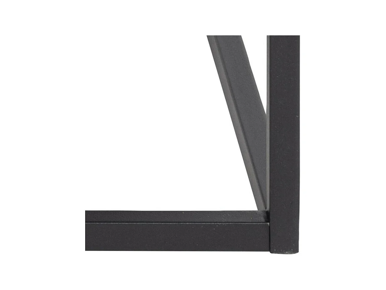 Willford Table basse 80 x 80 cm, avec espace de rangement ouvert, noir.