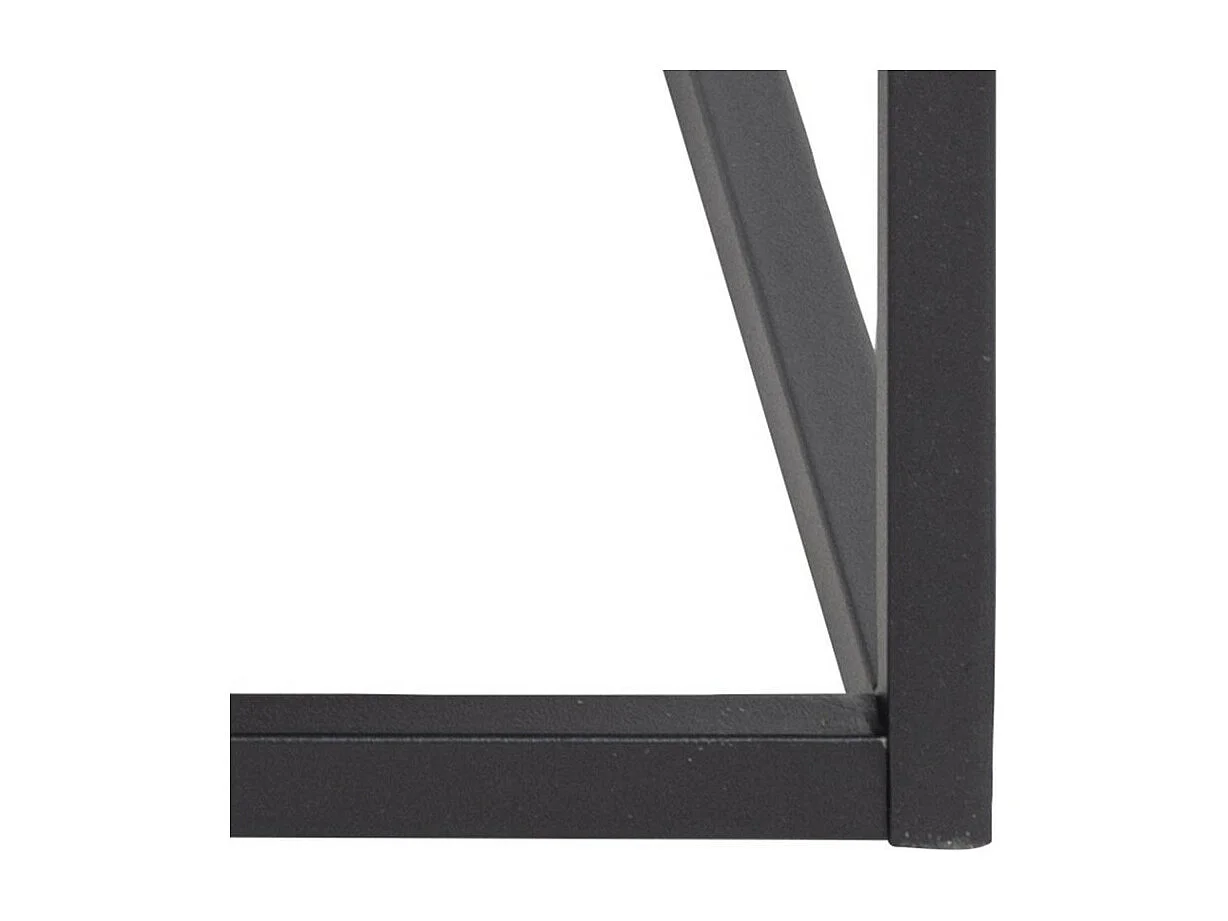 Willford Table basse 80 x 80 cm, avec espace de rangement ouvert, noir.