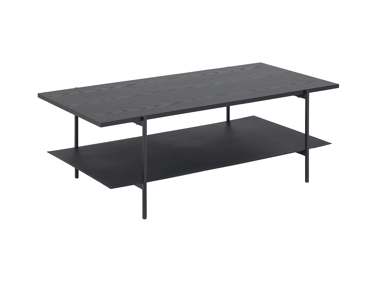 Angus Table basse avec 1 espace de rangement, noir.