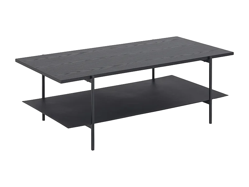 Angus Table basse avec 1 espace de rangement, noir.