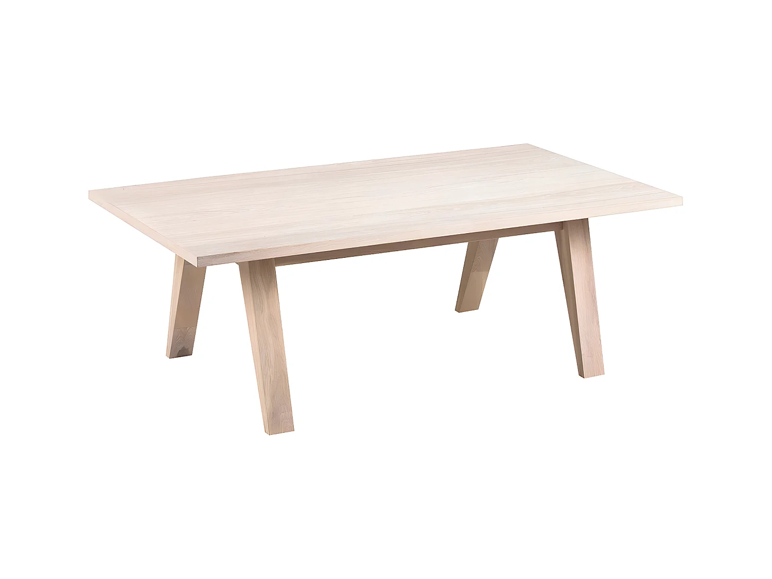 Align Table basse en chêne massif et placage, blanchi.