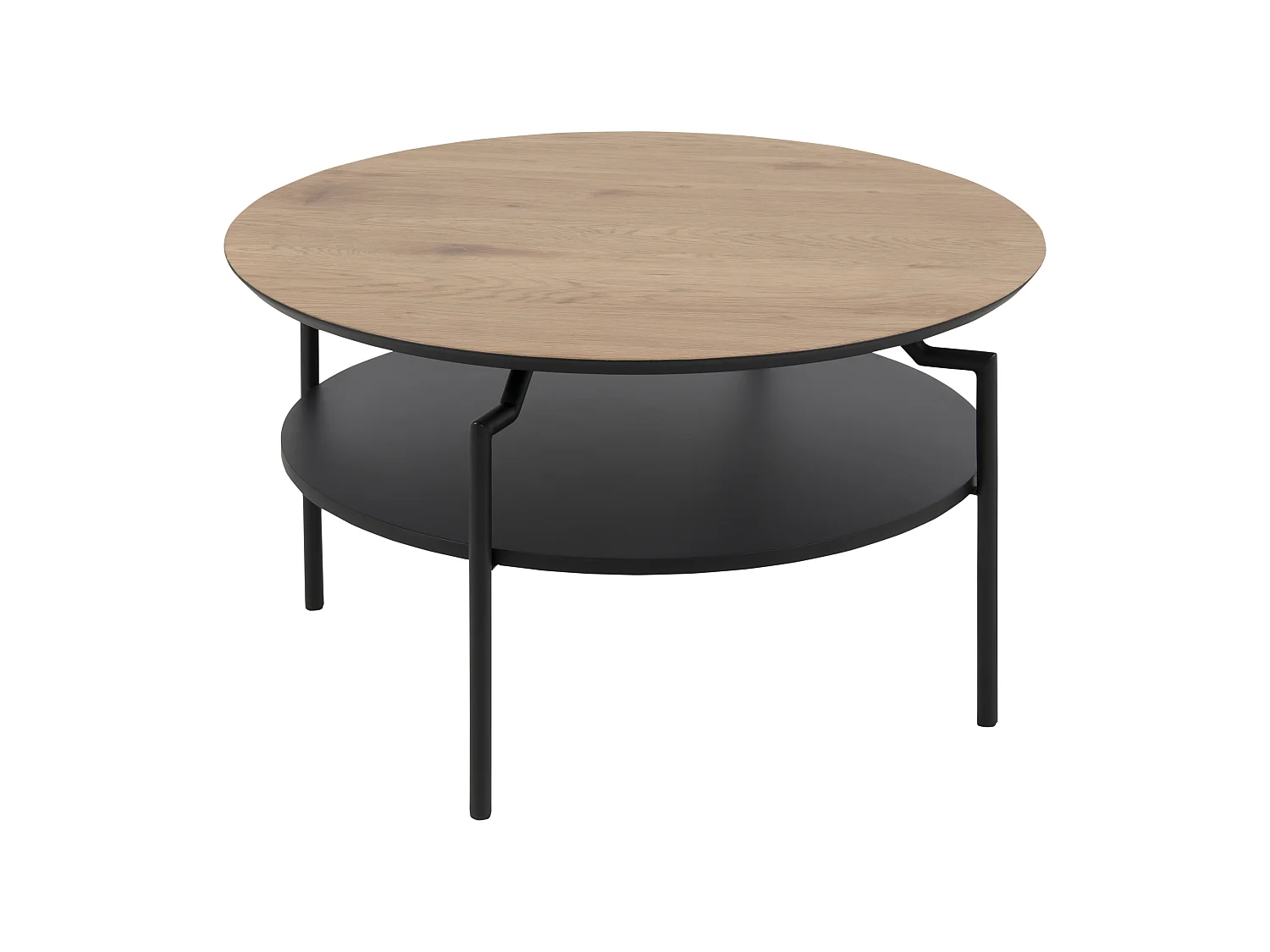 Gold salontafel Ø80 cm zwart.