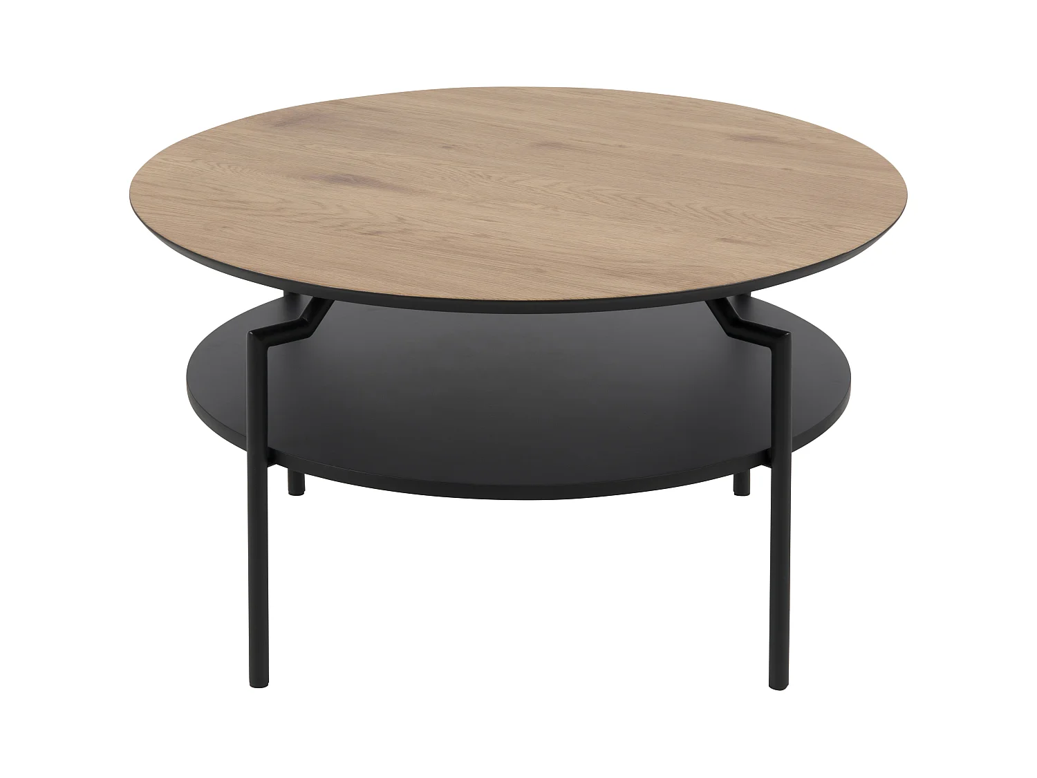 Tavolino da caffè dorato Ø80 cm nero.