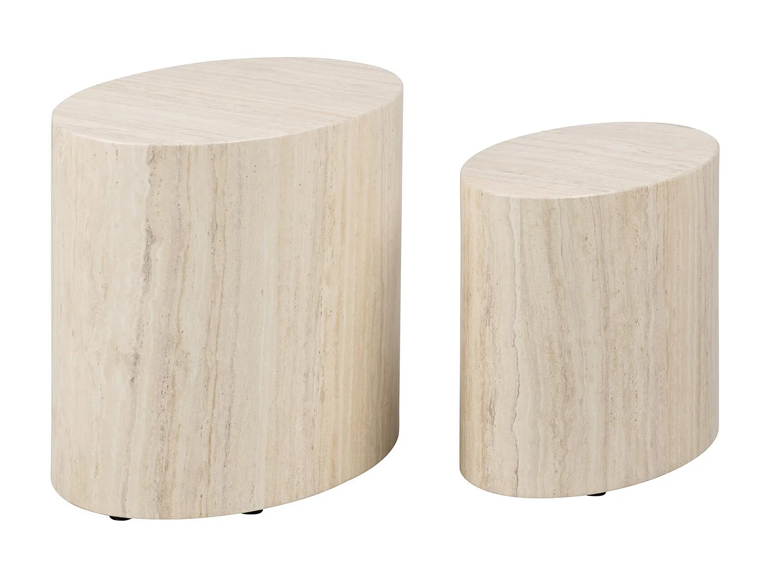 Mice table basse lot de 2 pièces beige.