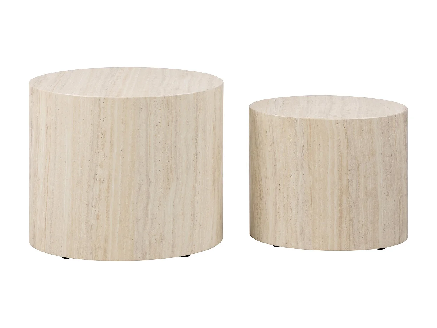 Mice Couchtisch Satz von 2 Stück beige.