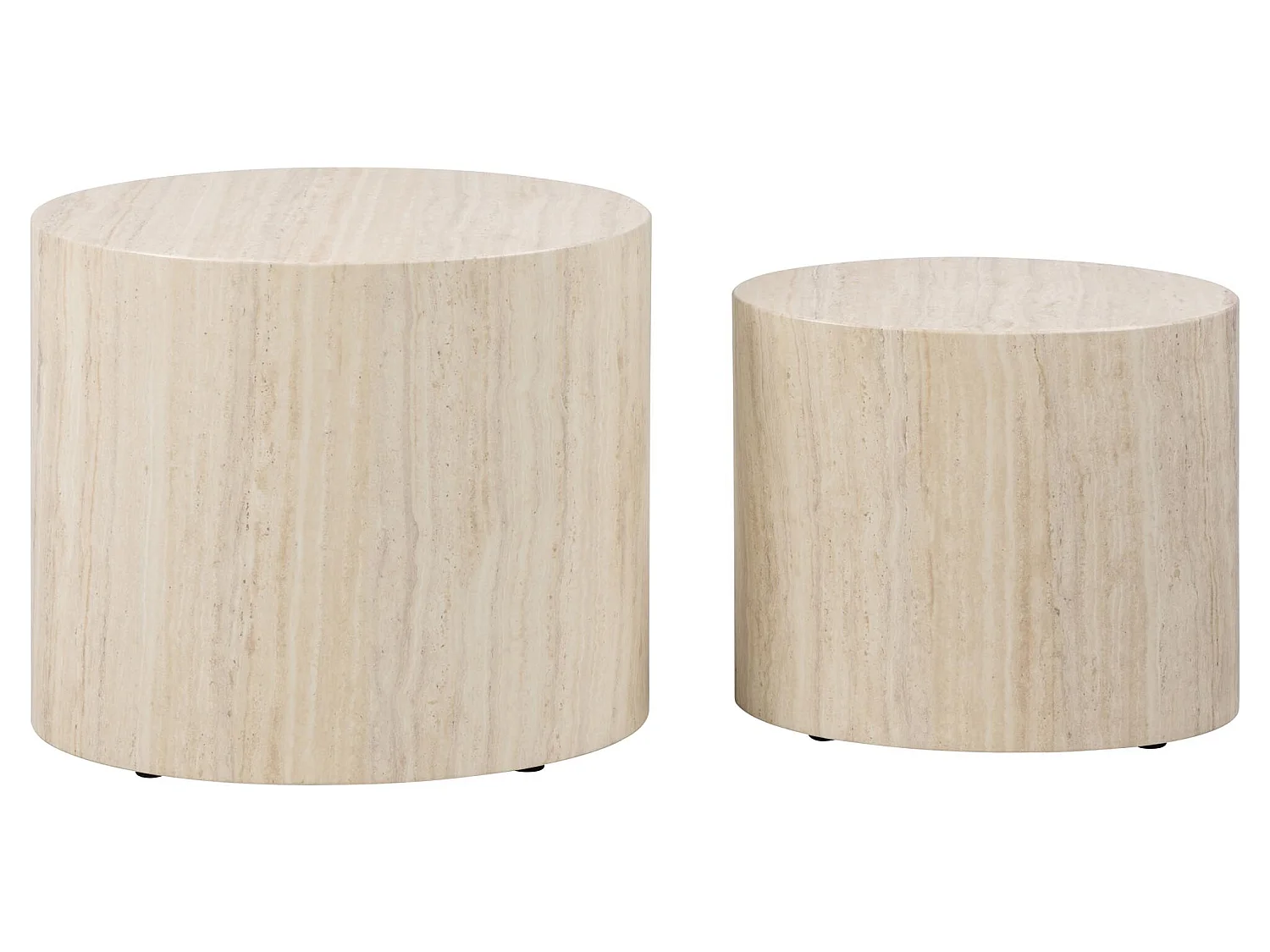 Mice Couchtisch Satz von 2 Stück beige.