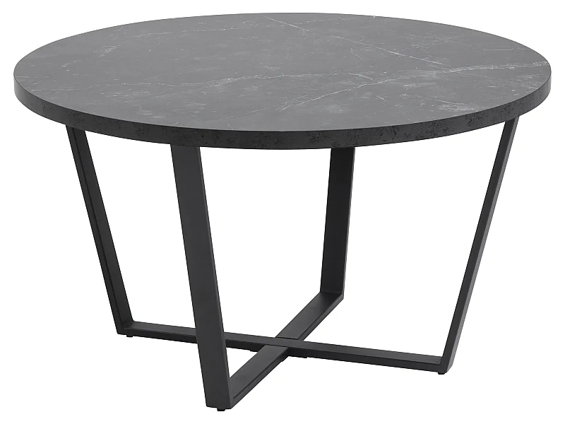 Amst Table basse, impression marbre noir.