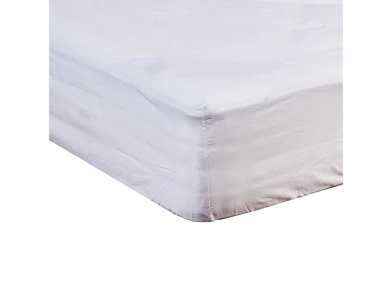 Protège matelas molleton 100% coton - bonnet 40 cm 160x200