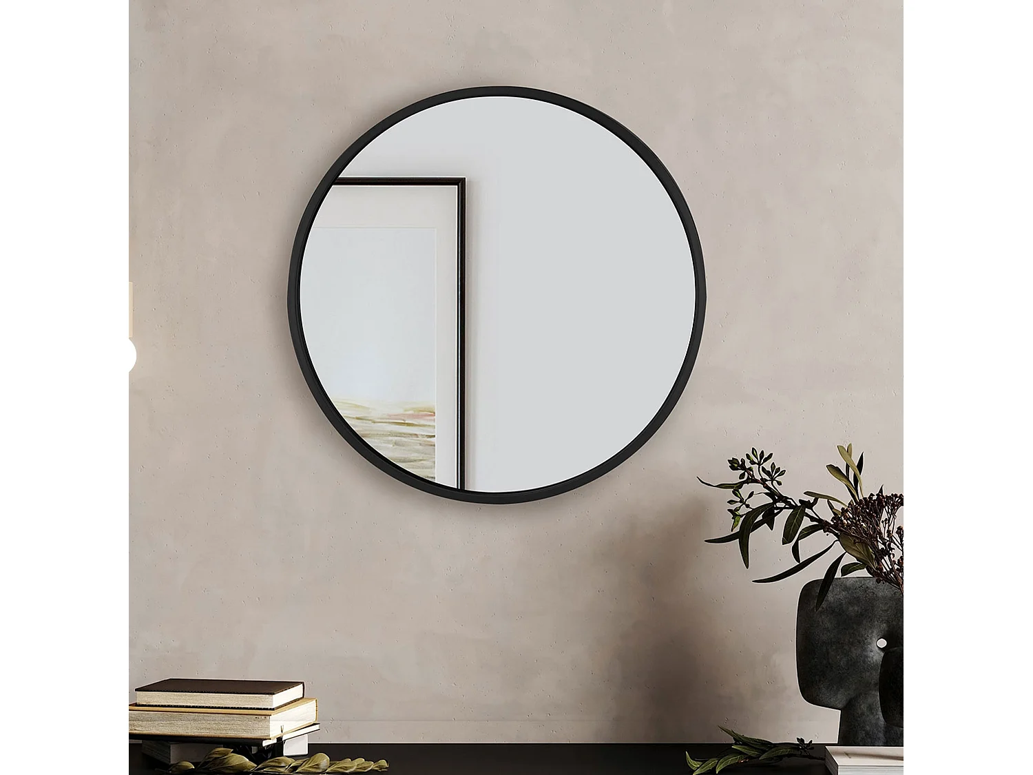 Espejo de pared Espejo decorativo Espejo para colgar Espejo redondo para pasillo