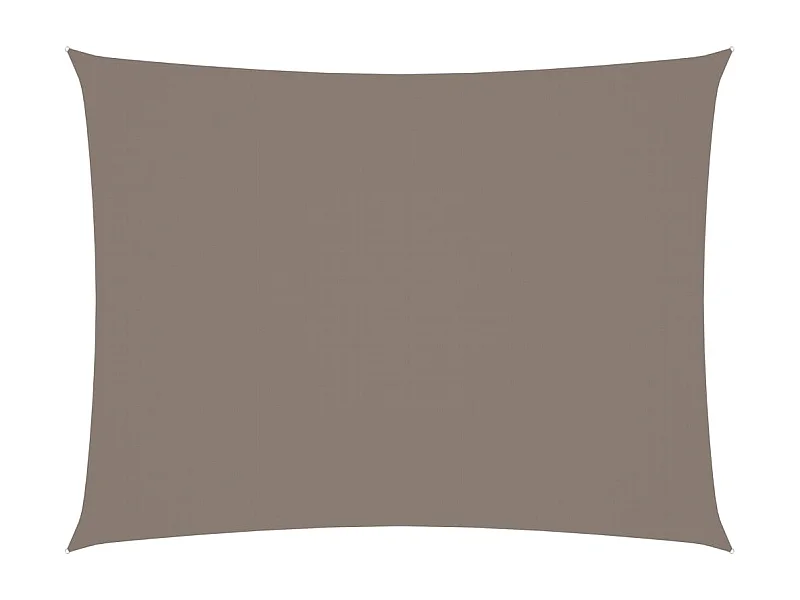 Parasol vela de sombra rectangular de tela Oxford 4 x 6 m color topo 02_0009704