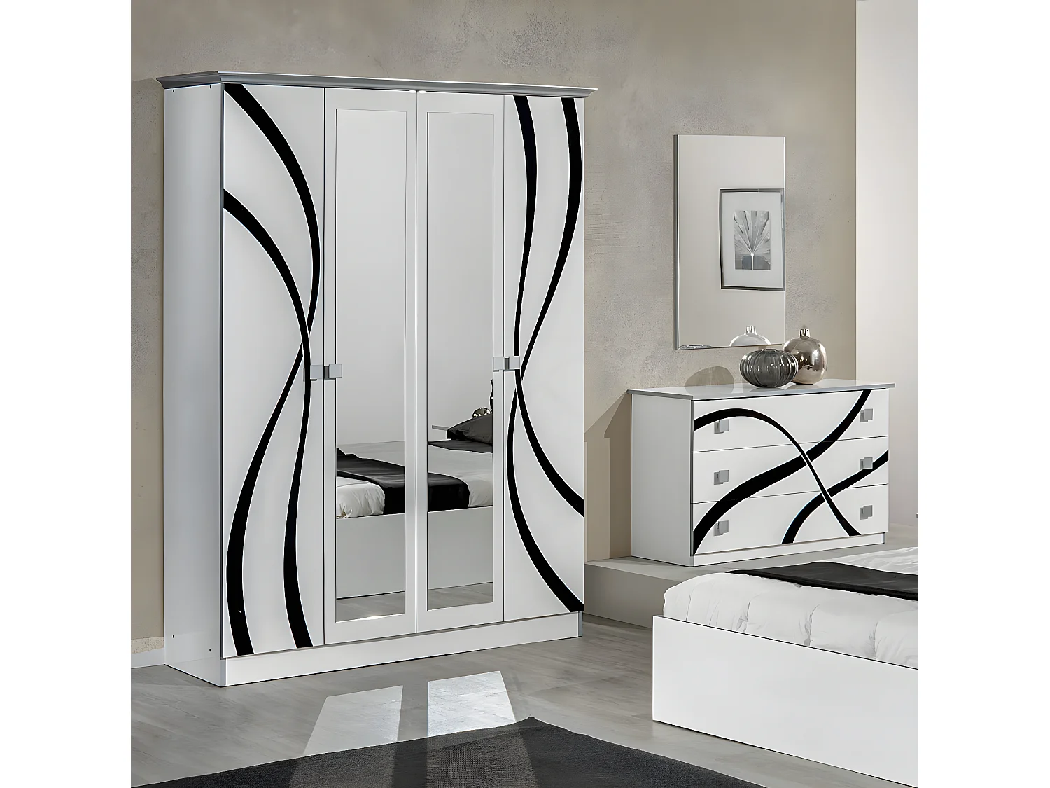 SYLLA BLANCHE - Miroir Rectangulaire 60x90cm