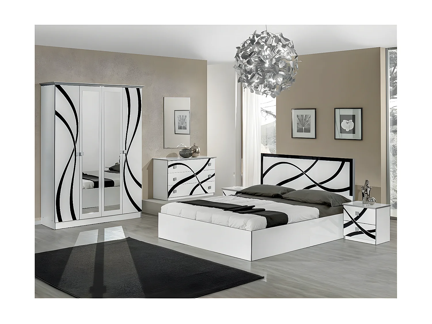 SYLLA BLANCHE - Miroir Rectangulaire 60x90cm