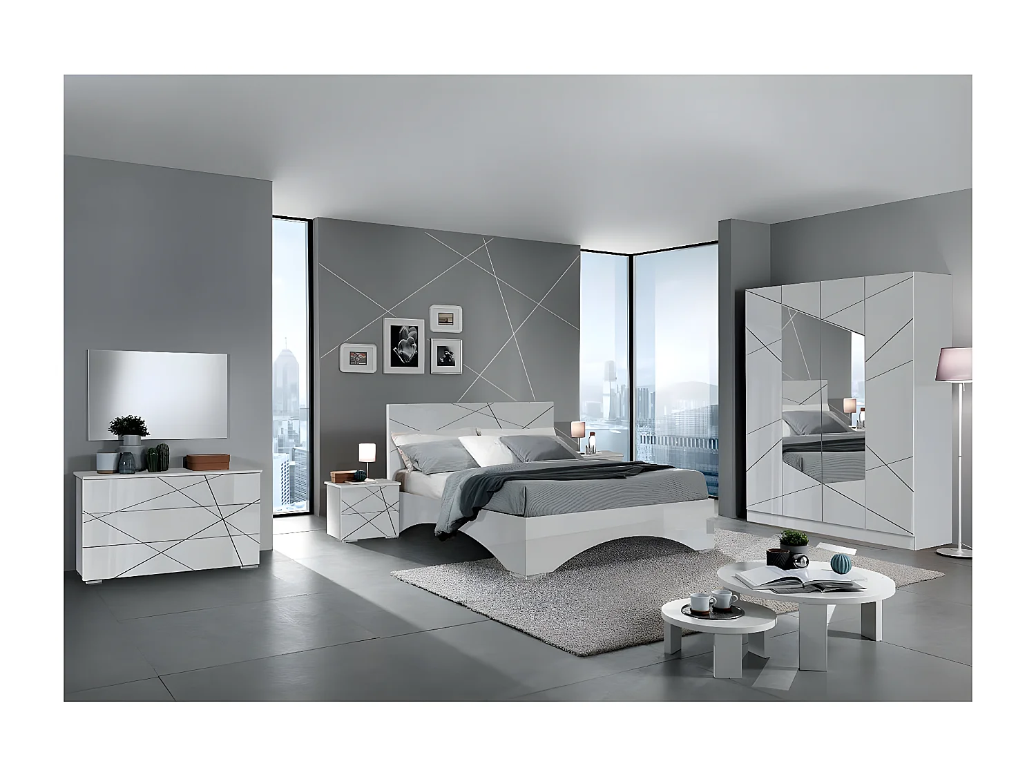 MOZAYIK BLANCHE - Miroir Rectangulaire 60x90cm