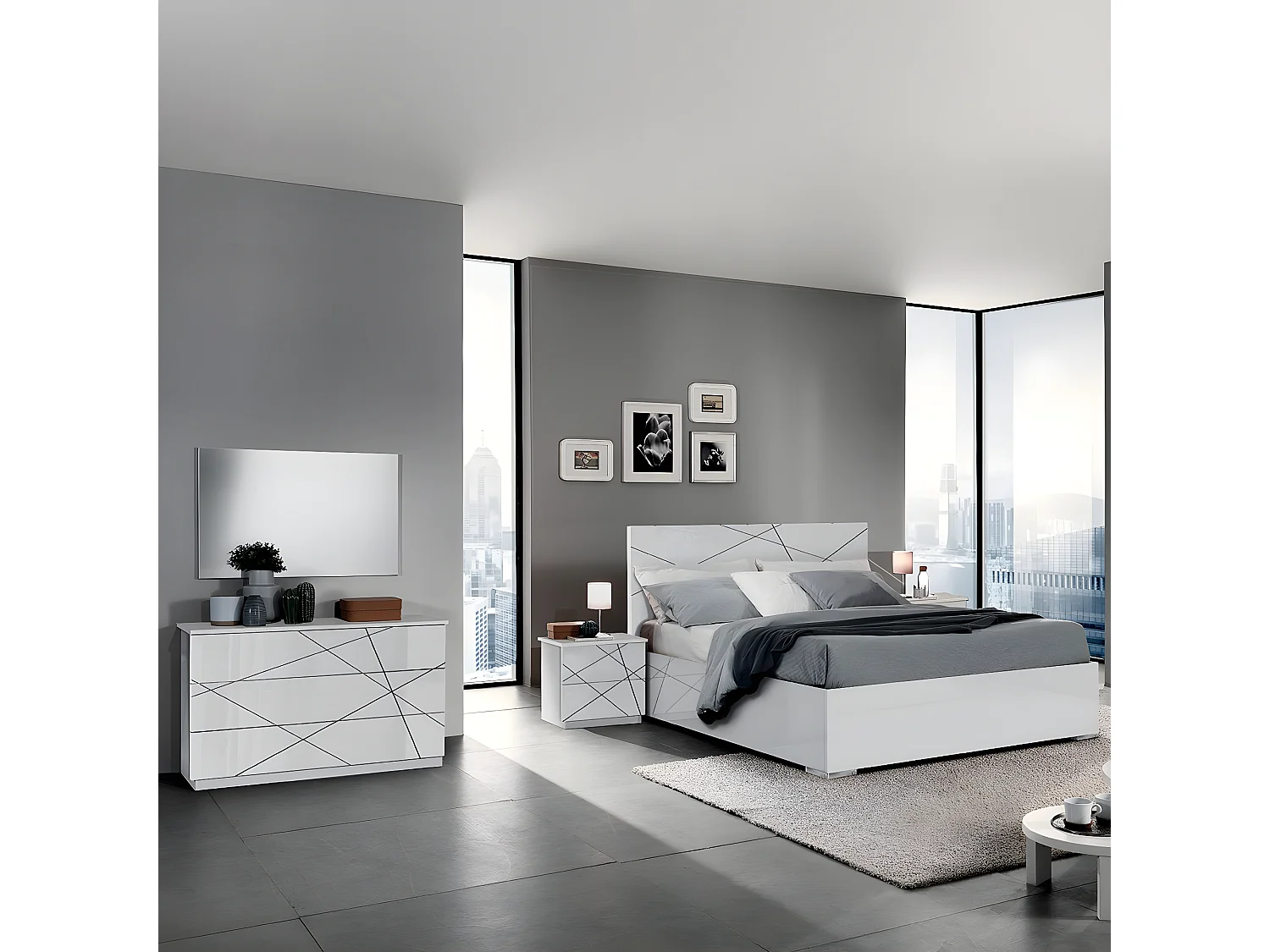 MOZAYIK BLANCHE - Miroir Rectangulaire 60x90cm