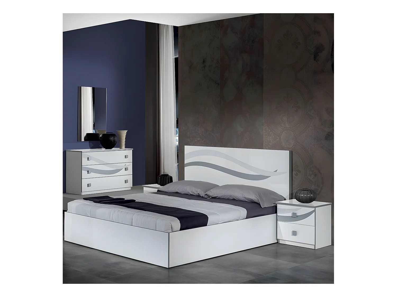 SAVERIA BLANCHE - Miroir Rectangulaire 60x90cm