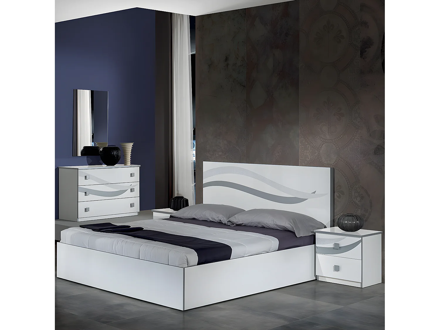 SAVERIA BLANCHE - Miroir Rectangulaire 60x90cm