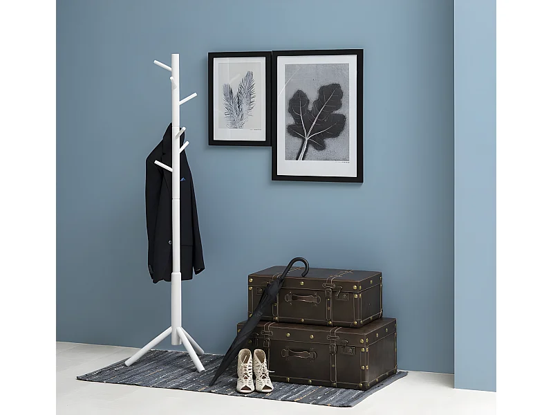 Bella Portemanteau, en bois blanc laqué.