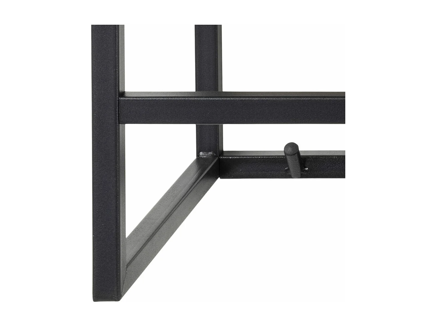 Sea kapstok 1 plank 7 haken zwart.