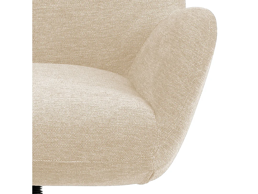 Talgarth Fauteuil relax avec tabouret, crème, noir.