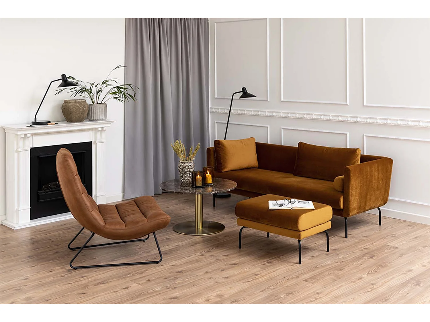 Milford Fauteuil, cognac.