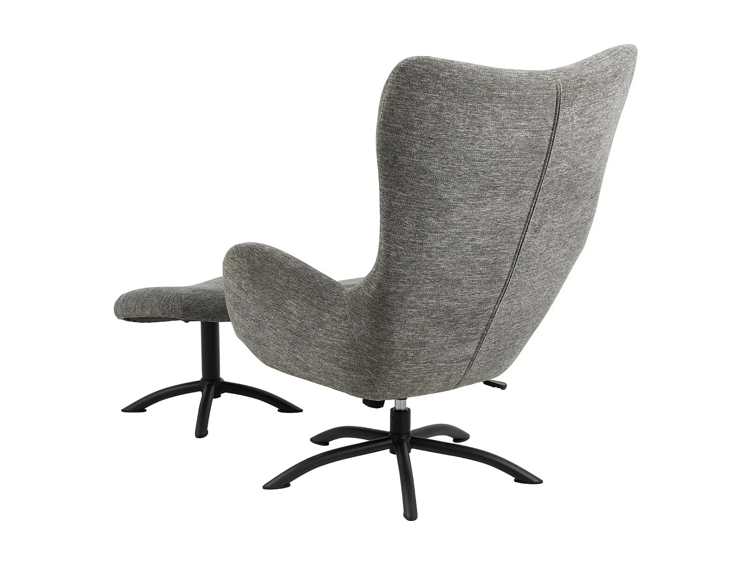 Talgarth Fauteuil relax avec tabouret, anthracite.