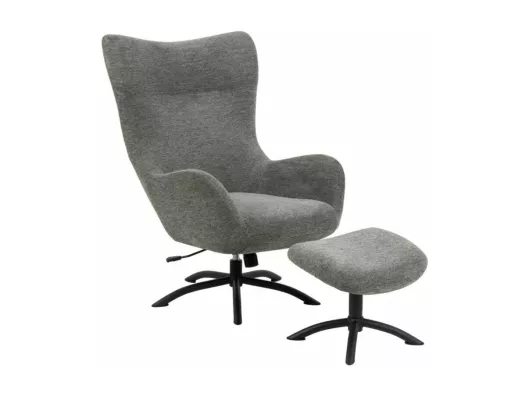 Kauf Unique Talgarth Sessel Relaxsessel mit Hocker anthrazit, sort