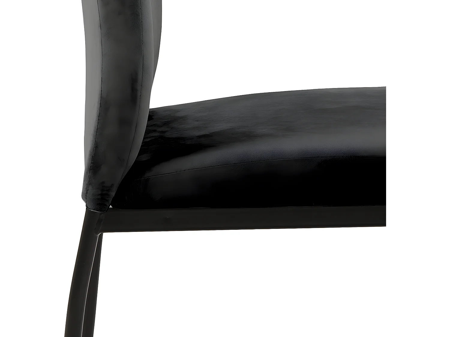 Demi Chaise de salle à manger, noir.