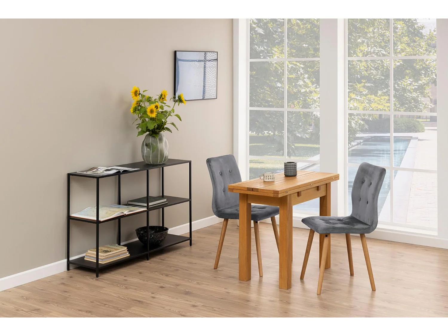 Krabi klaptafel eiken fineer.