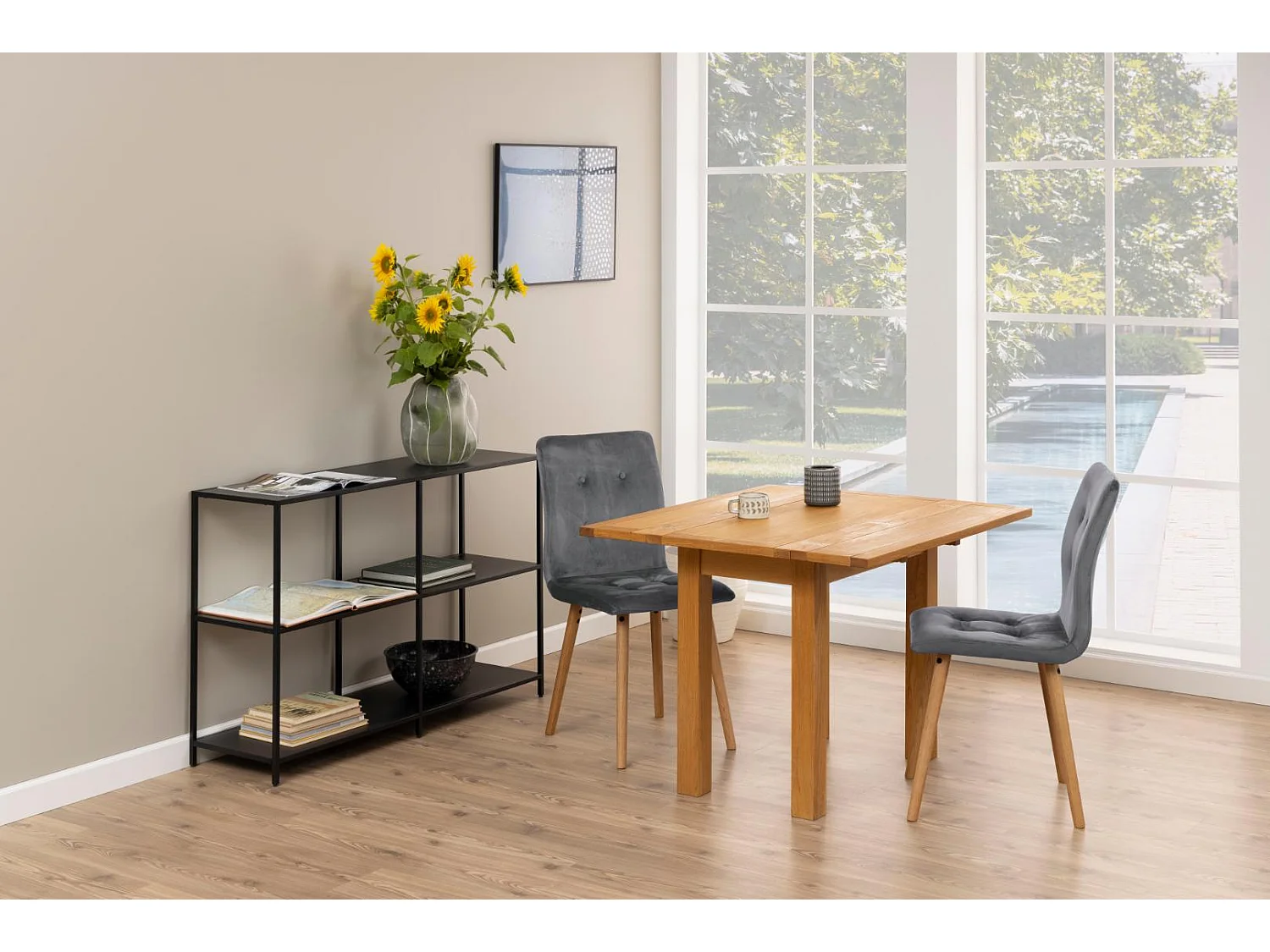 Krabi klaptafel eiken fineer.